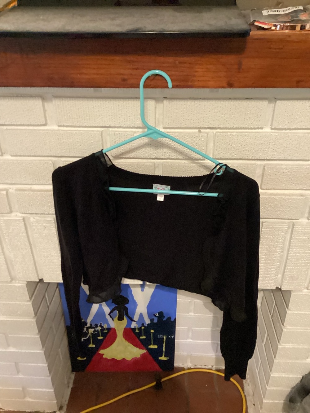 Justice Black Girls Shrug Sweater - Picture 1 of 2